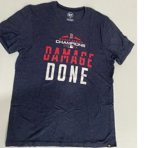 Maglietta grafica Boston Red Sox "Damage Done" World Series 2018 taglia large baseball - Foto 7 di 7