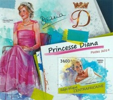 DIANA Princess of Wales/Portaits Royalty MNH 1v-Stamp Sheet 2019 Central Africa
