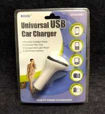 Universal USB DC Car Travel Charger Portable Power Adapter LED Power Indicator