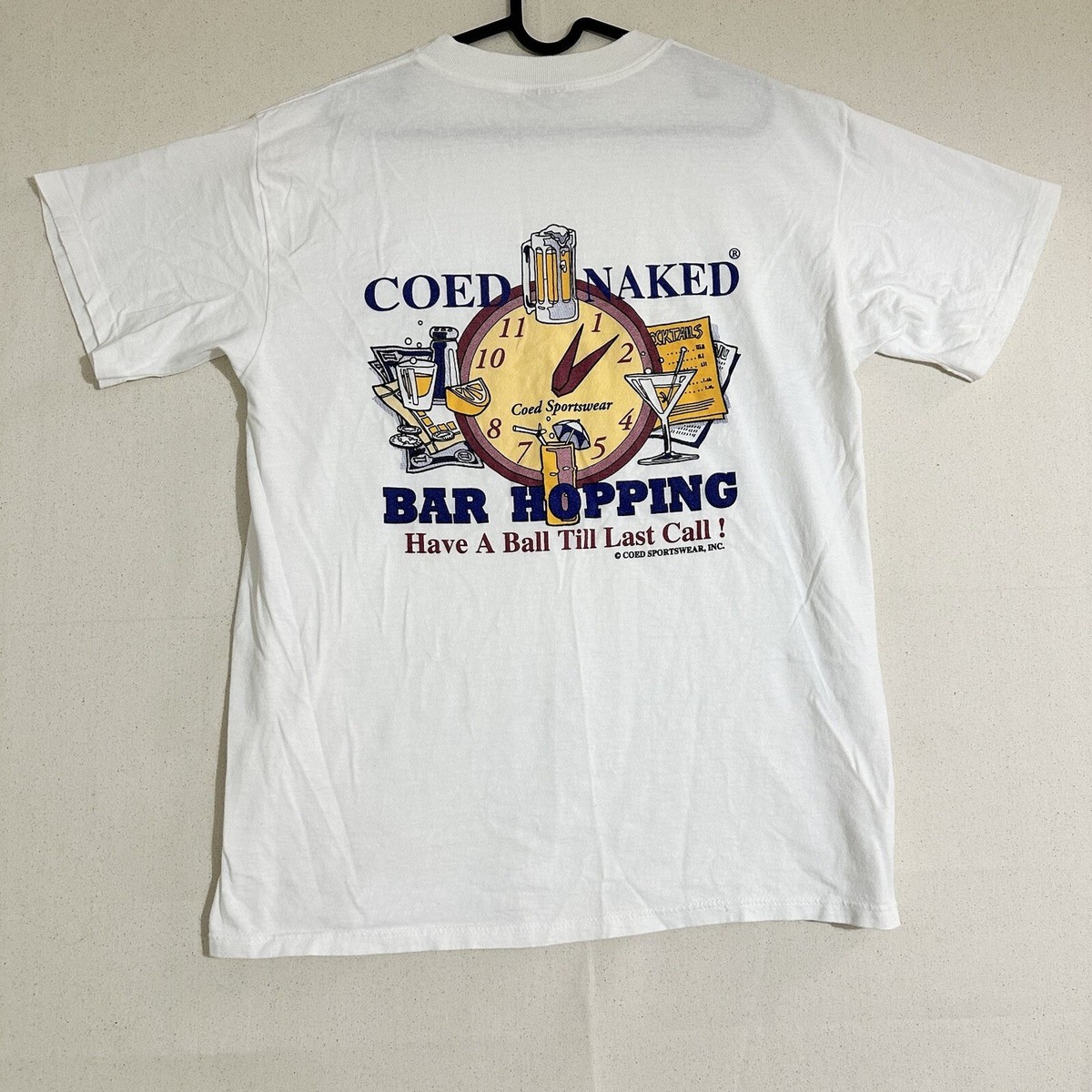Vintage 1990 single stitch COED NAKED “Bar Hopping” tee