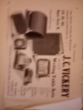 Kvc43  Ephemera 1931 advert j c vickery writing sets 