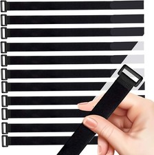 Cinch Straps, Reusable Black Nylon Cable/Securing Straps, 12 Pack of 12" x 1"