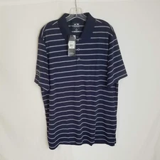 NEW Adidas Puremotion Mens Blue Liberty Mutual Invitational Golf Polo Shirt XL 