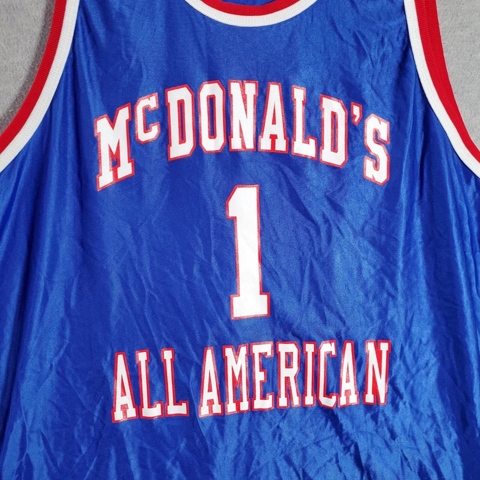Camisa DE COLECCIÓN McDonald's All American Hombres 3XL Azul Jersey Tracy McGrady 1 EE. UU. Foto 3 de 4
