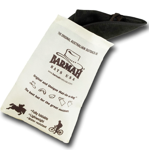 Barmah Hats Foldaway Bronco Leather Hat - Black,1060BL & Sizing Kit, Brand New - Picture 7 of 10