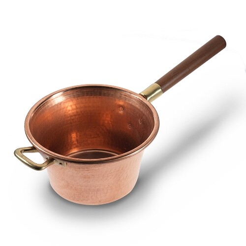 PAIOLO IN RAME 27 CM MANICO IN LEGNO | CREARTISTIC