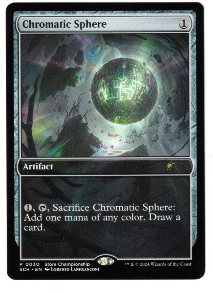 MTG Chromatic Sphere Full Art Store Championship Promo NM Artifact Affinity