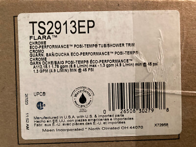 Moen TS2913EP Flara Tub and Shower Trim Package-1.75 GPM-Chrome