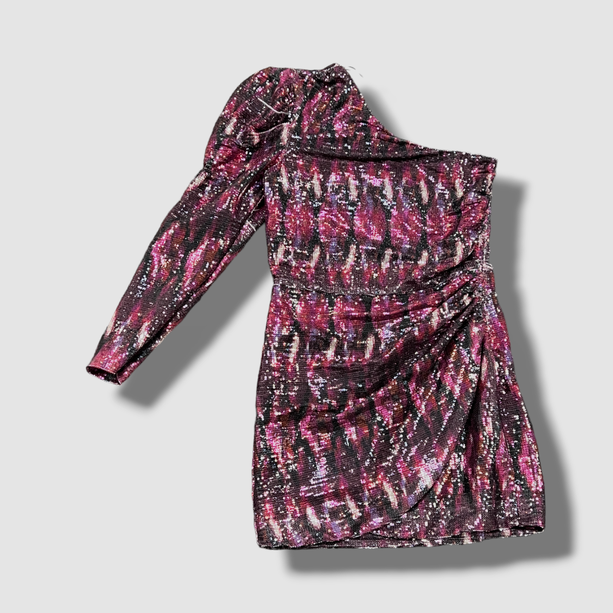 misa los angeles purple dress MISA LOS ANGELES Purple Floral Ruffled Off the Shoulder Maxi Dress US MEDIUM