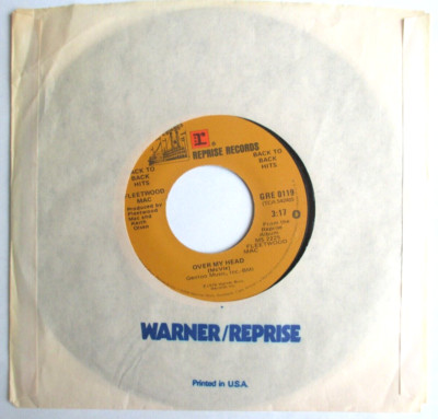 FLEETWOOD MAC - SP (7'') ''OVER MY HEAD / RHIANNON (WILL YOU EVER WIN)''