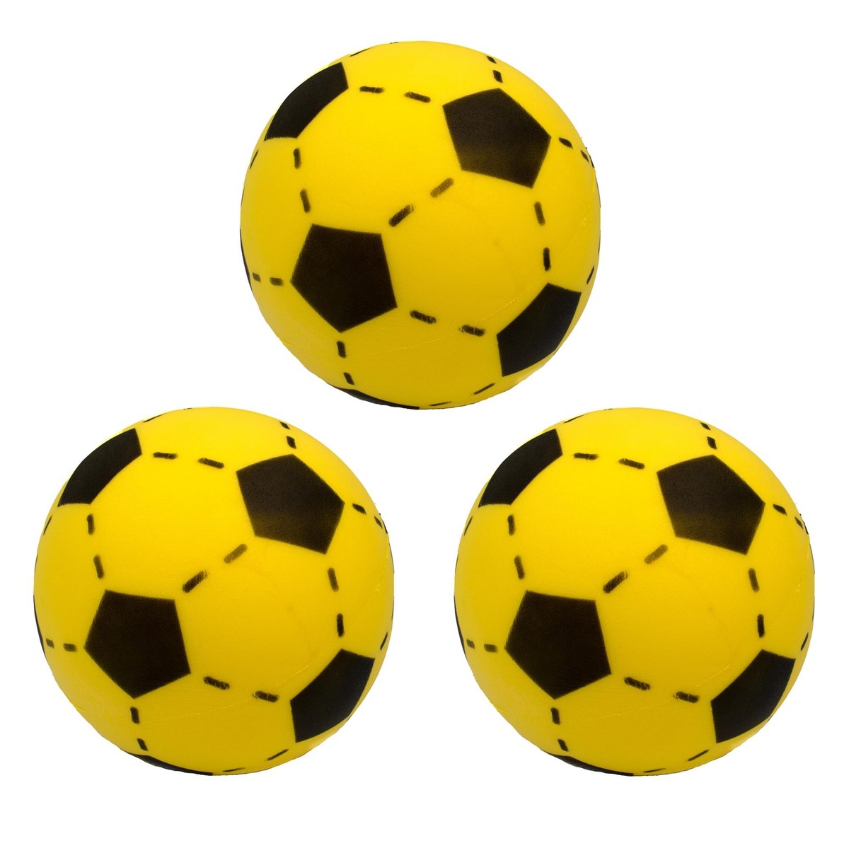 Kyto Ball weich Softball Gelb Schaumstoff Kinder Soft Fußball 20cm 1er/3er/12er