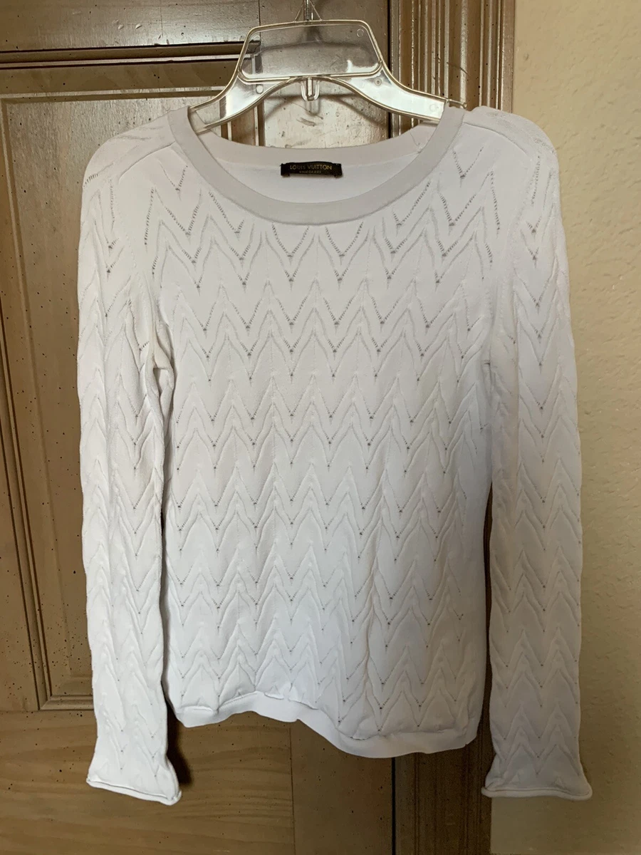 Louis Vuitton Women's Uniformes Sweater Top White Small