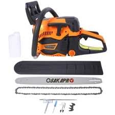 62CC Gas Powered Chainsaw, 20 Inch 2-Cycle Petrol Handheld Chain Saw