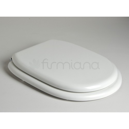 Sedile wc bianco per Vitruvit vaso Old Time larghezza 37,5 cm cerniere