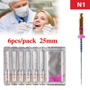 6pcs Dental Endo Taper NITI Limas Rotativas Uso Motor Canal Curvo Heat Activated