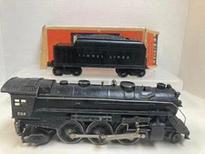 Lionel 224 2-6-2 Prairie-Type Steam Locomotive with 2466W Whistle Tender – Early