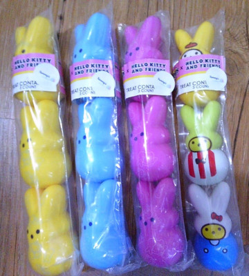 NEW LOT of 12 ct Easter PEEPS bunny shaped plastic containers easter egg hunt