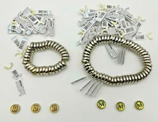 Huge Lot of 98 MOGO Magnetic Charms, Sorority Greek Letter M, B, Bruins? NEW