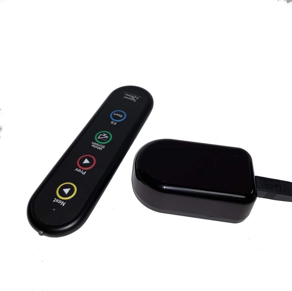 Infrared Only PowerPoint HID Keyboard USB Receiver With 4 Button Metal Remote