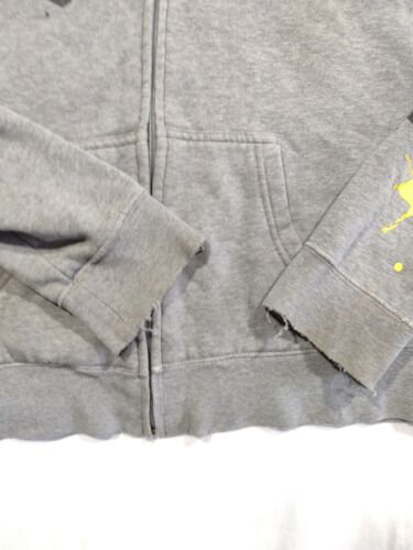 Volcom Hoodie Youth L Gray Yellow Adult Small Jacket Logo Zip Sweatshirt - Picture 7 of 12