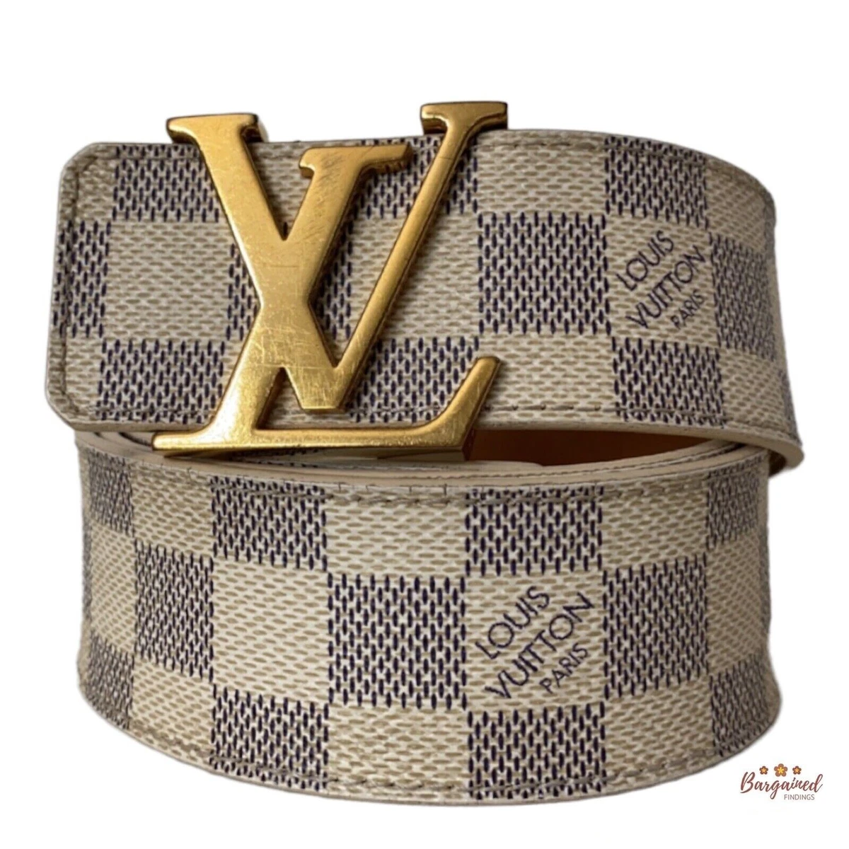 Louis Vuitton LV Azur Damier Belt (Authentic) 