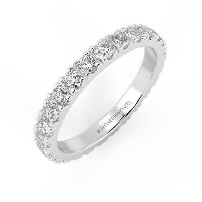 0.15Ct Micro Pave Set Round Brilliant Cut Diamond Full Eternity Ring in 18K Gold