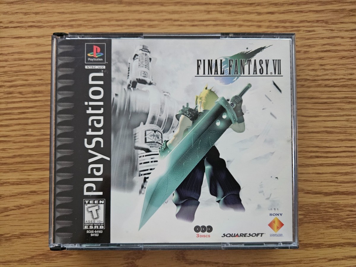 Final Fantasy VII 7 PS1 PlayStation 1 Black Label Misprint