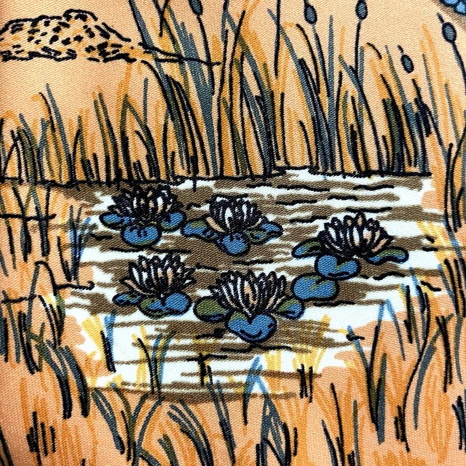 Corbata Columpio Vintage 57" x 4 1/2" Años 50 Melocotón Lirio Almohadillas y Paisleys - Wembley Foto 3 de 4