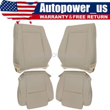 2009 2010 For Toyota Tundra Driver-Passenger Bottom & Top Leather Seat Cover Tan