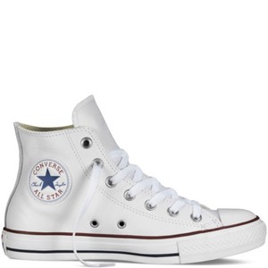 Scarpe Converse All Star Bianche in Pelle Classiche total White unisex |  eBay