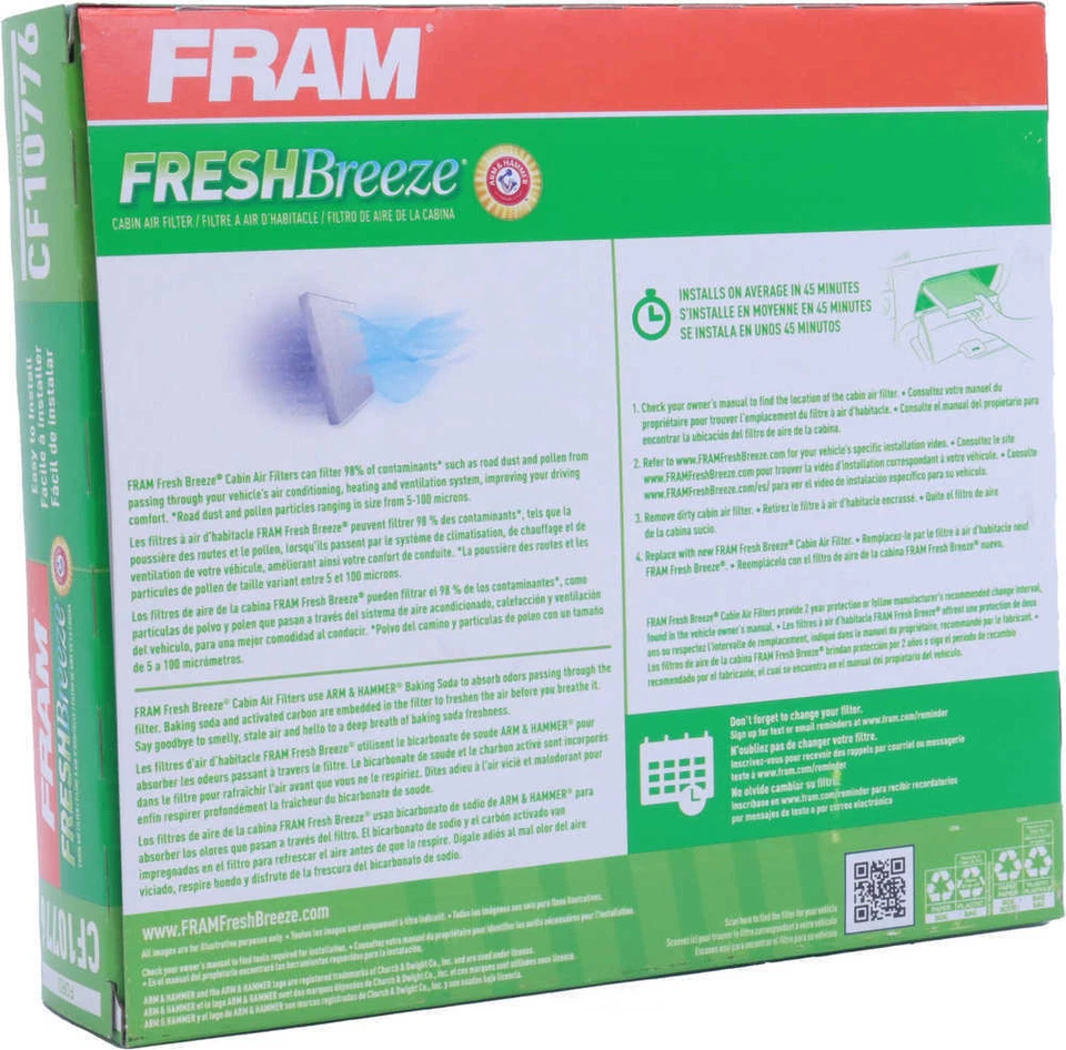 Cabin Air Filter fits 2010-2013 Kia Soul  FRAM - Image 4 of 4