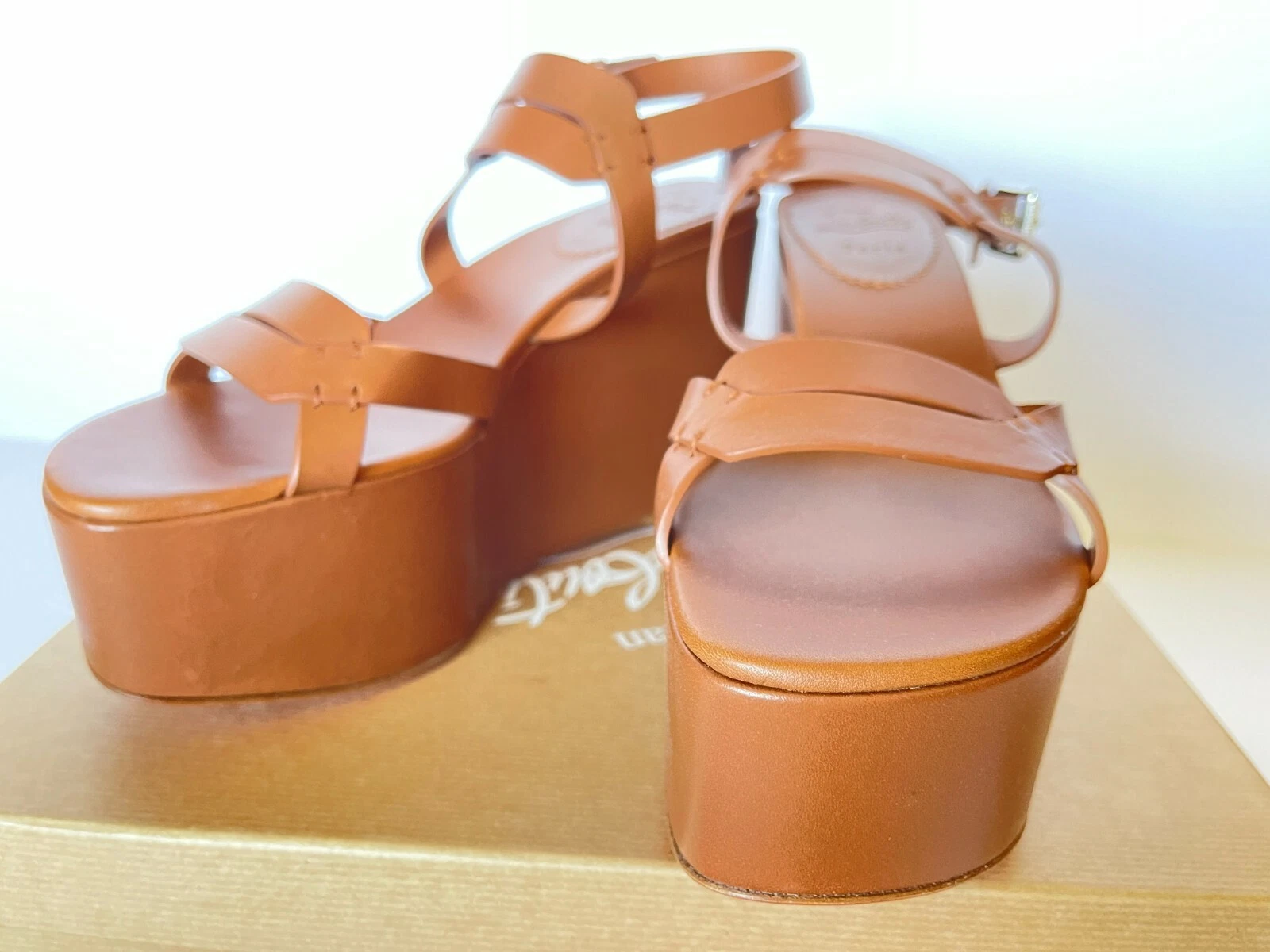 Christian Louboutin — CHRISTIAN LOUBOUTIN Cavaleppa Crisscross Wedge Red Sole Sandals Eur 40/US10
