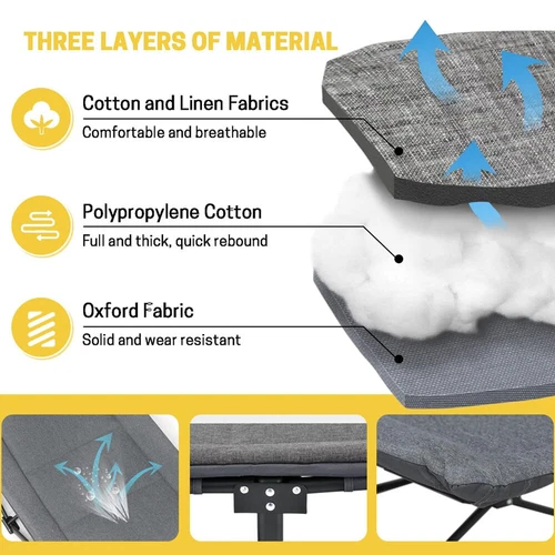 Gartenliege Sonnenliege Strandliege Gartenmöbel Liegestuhl klappbar mit Matte - Bild 5 von 8