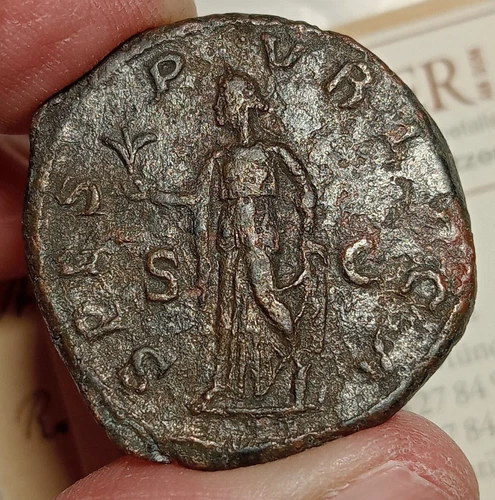 ALESSANDRO SEVEREO, BEAUTIFUL SESTERZIO\19gr-29.5mm\grEX KUNKER EBAY, ROMAN COIN.