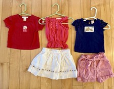 Vintage JANIE JACK Girl 6-12 Months Lot Skirt Shirt Shorts Bunny Gumball