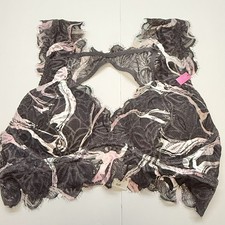 NWT Vintage Victorias Secret PINK Floral Lace Date Push Up Bralette Padded Sz SM