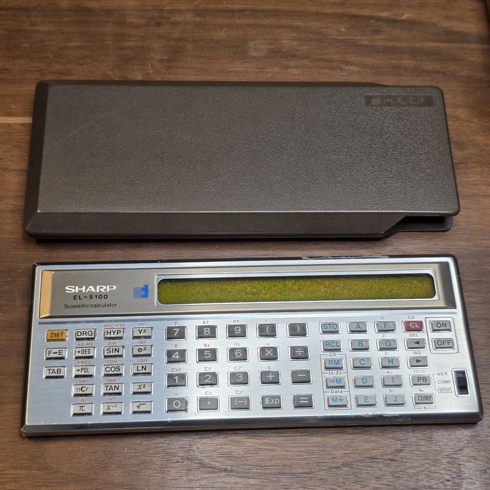 Vintage 1979 Sharp EL-5100 Scientific Programmable Calculator Japan Working Case