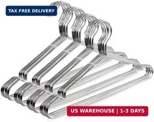 40 Pcs Wire Coat Hangers Stainless Steel Heavy Duty Metal Clothes Suit Hanger