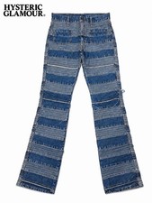 Hysteric Glamour Women's Comdot Denim Border Skirt Used