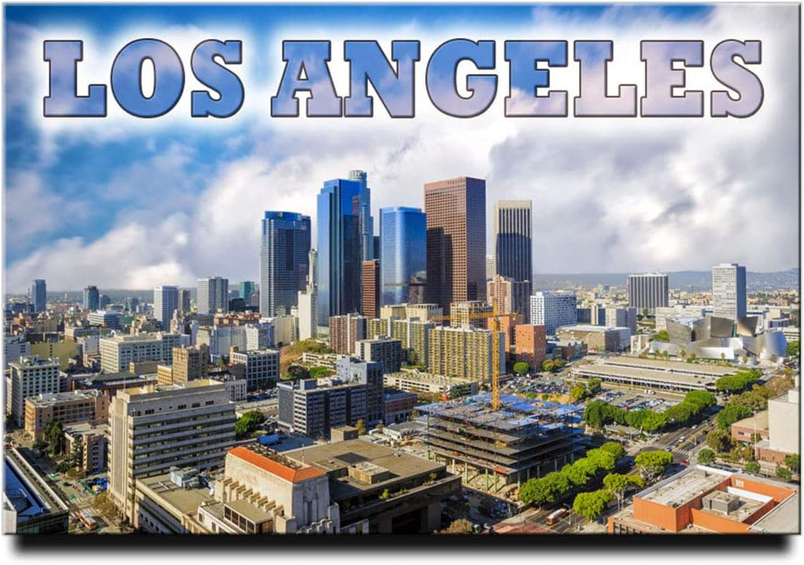 Los Angeles Fridge Magnet California Travel Souvenir Hollywood Beverly Hills