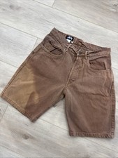Vintage 80s Stussy BIG OL Jeans Made In USA Jean Shorts Sun Faded