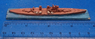 Vtg Superior Models Inc. 1:2400 Waterline Pewter Model of HMS BB King George V