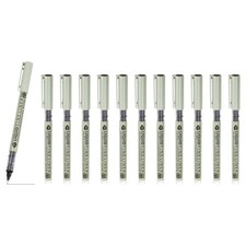 Fineliner Pens, 12 Pcs Black 03 0.35mm Fineliner Marker Waterproof Ink Pen