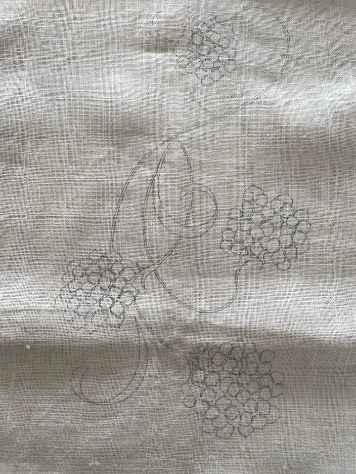 Vintage Semco Stamped Linen Table Runner Grapes Design Linen-Look 34x90cm Unused - Image 2 of 4