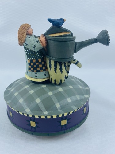 Williraye Studio Revolving Music Box "Zip A Dee Doo Da" Watering Can & Cat 2001 - Picture 6 of 17