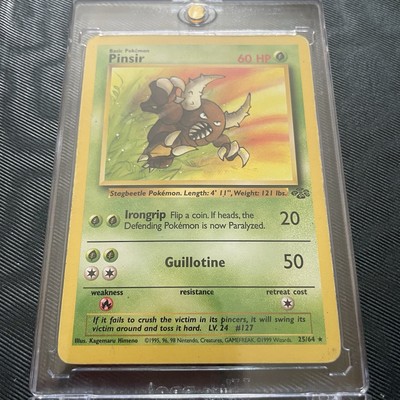 Pokémon Karte Pinsir Dschungel 25/64 Regular 1999-2000 Wizards Base Set NM Hardcase
