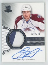 2016-17 UD The Cup Rookie Patch Auto A.J. Greer RC Auto 139/249 #125