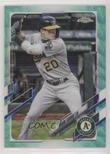 2021 Topps Chrome Aqua Wave Refractor 31/199 Mark Canha #37 7m3