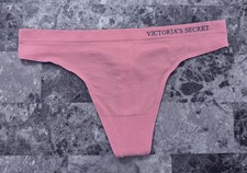 NWT VICTORIA'S SECRET MEDIUM PINK STRETCH RARE SEAMLESS THONG PANTIES