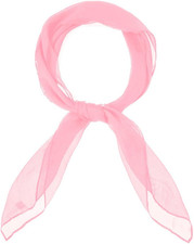 50S Chiffon Scarf Sheer Square Neck Head Scarf for Women